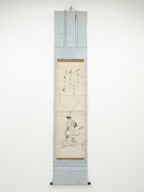 JAPANESE HANGING SCROLL / HAND PAINTED / EBISU / EDO ERA